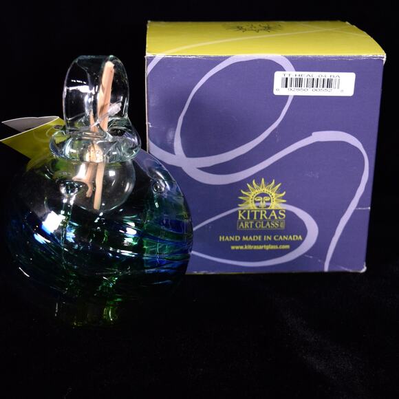 Kitras Art Glass Healing Scents From Heaven Handblown 4" Ornament Diffuser Oil - Picture 1 of 11
